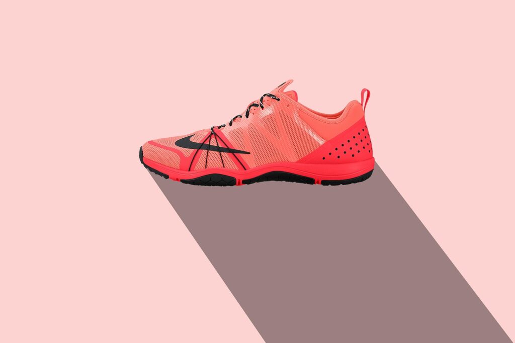 shoe, sports, training, sneaker, active, athletic, healthy, jog, running, health, sports shoe, red, salmon, black, woman, lady, female, nike, the shade, flat design, product, product presentation, nike, nike, nike, nike, nike